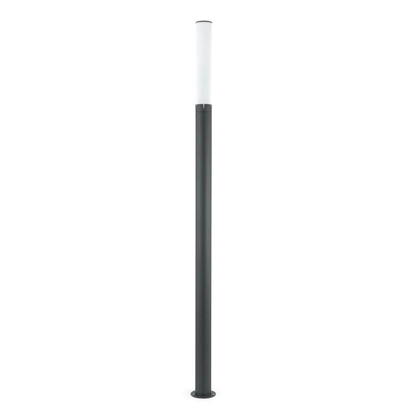 Farola de exterior Faro Tram 250cm LED gris oscuro 3000K IP55 opal 75532