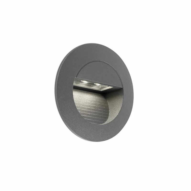 Empotrable de pared exterior Faro Mini LED gris oscuro 4000K IP44 45° racing 70403