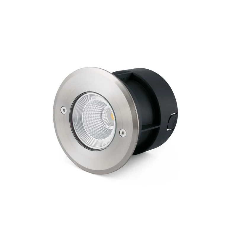 Empotrable de suelo exterior Faro Suria LED inoxidable satinado 3000K IP67 60° 12cm 70592N