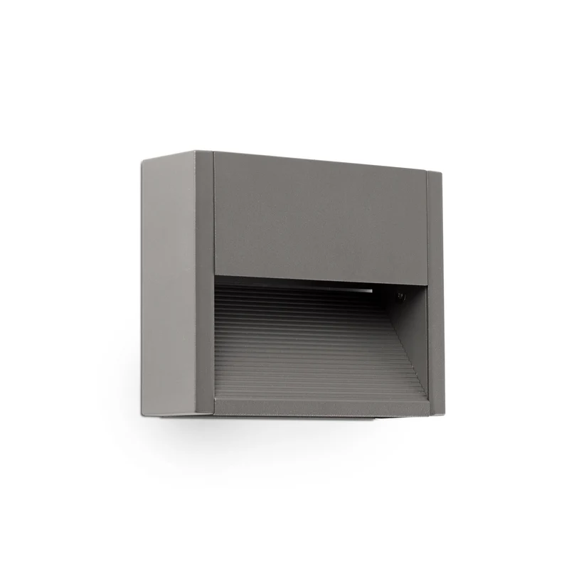 Aplique de exterior Faro Grada 13cm LED gris oscuro 3000K IP54 opal 70906