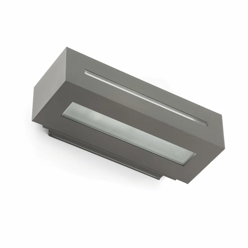 Aplique de exterior Faro West E27 LED gris oscuro IP54 opal 1 70888