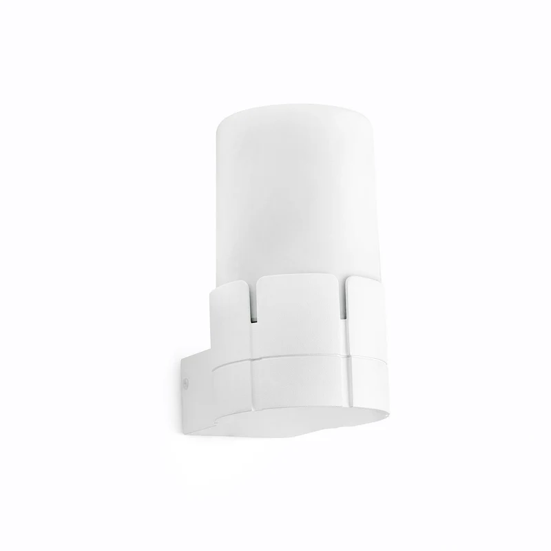 Aplique de exterior Faro Tram 19cm E27 LED blanco mate IP44 opal 75533