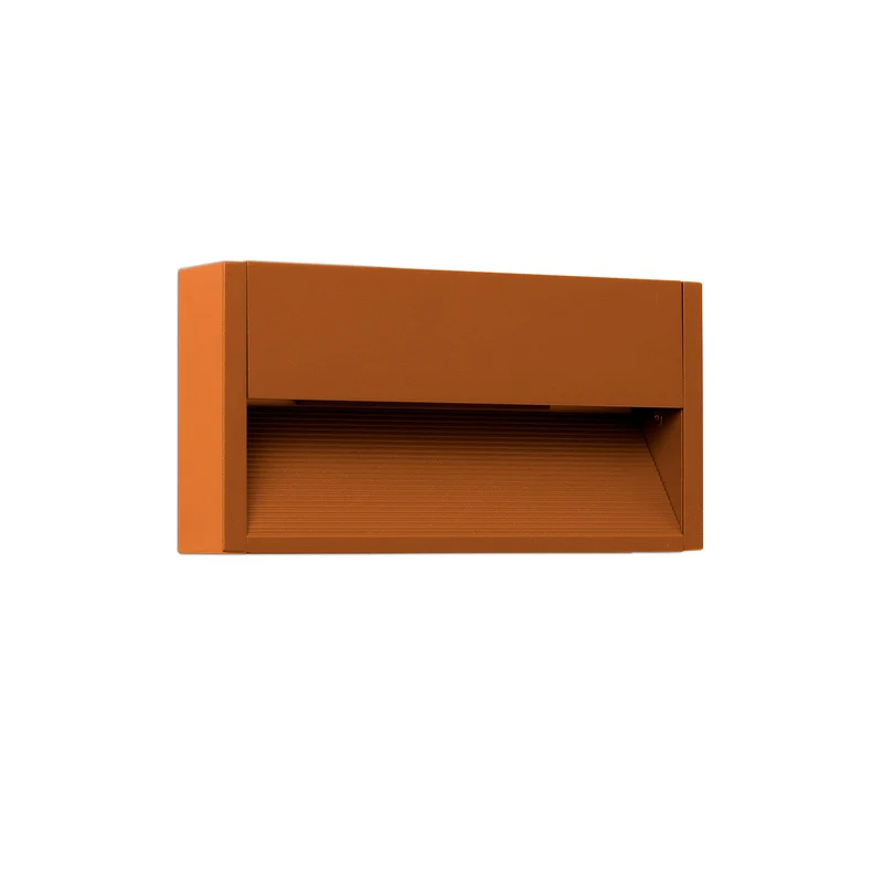 Aplique de exterior Faro Grada 13cm LED marrón oxido 3000K IP54 opal 25cm 70909