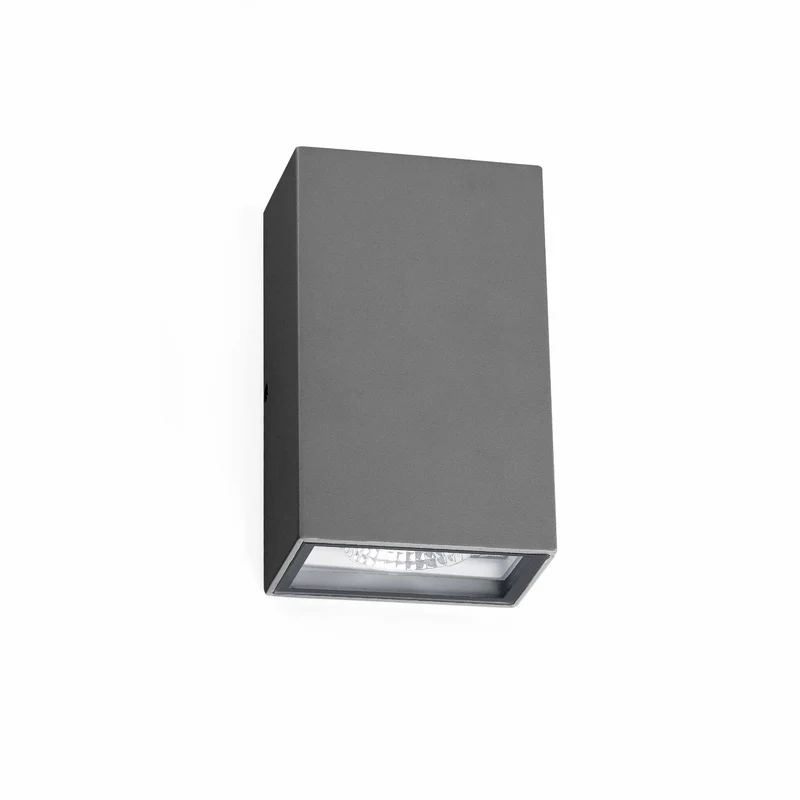 Aplique de exterior Faro Ling 16cm LED gris oscuro 4000K IP54 110° 70812