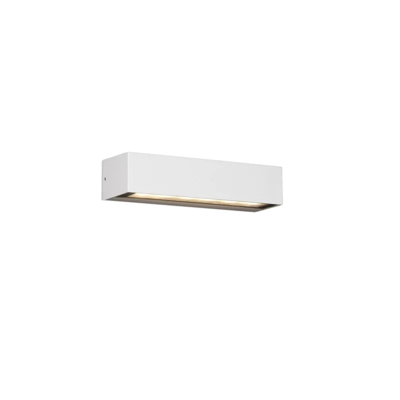 Aplique de exterior Faro Doro LED blanco mate 3000K IP65 prismático 22cm 71900