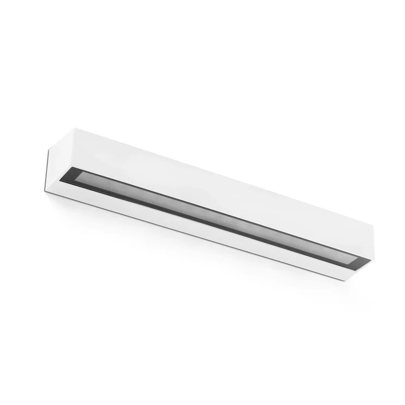 Aplique de exterior Faro Doro LED blanco mate 3000K IP65 prismático 50cm 71906