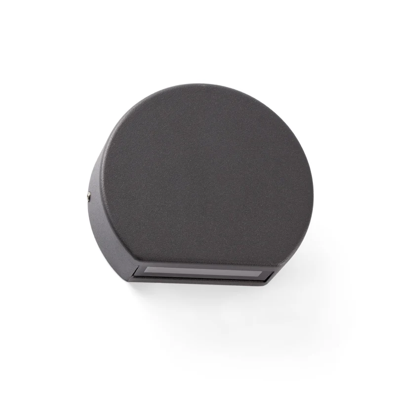 Aplique de exterior Faro Pill LED gris oscuro 3000K IP54 opal 70825