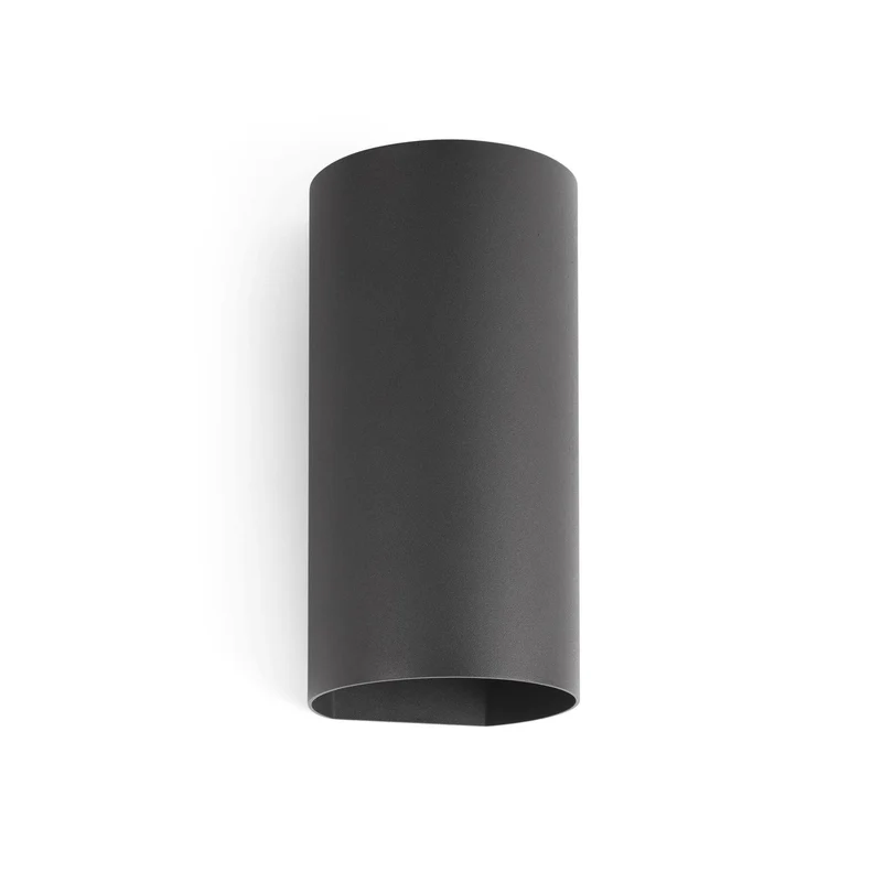 Aplique de exterior Faro Bruc 24cm LED gris oscuro 3000K IP54 73° opal 70828