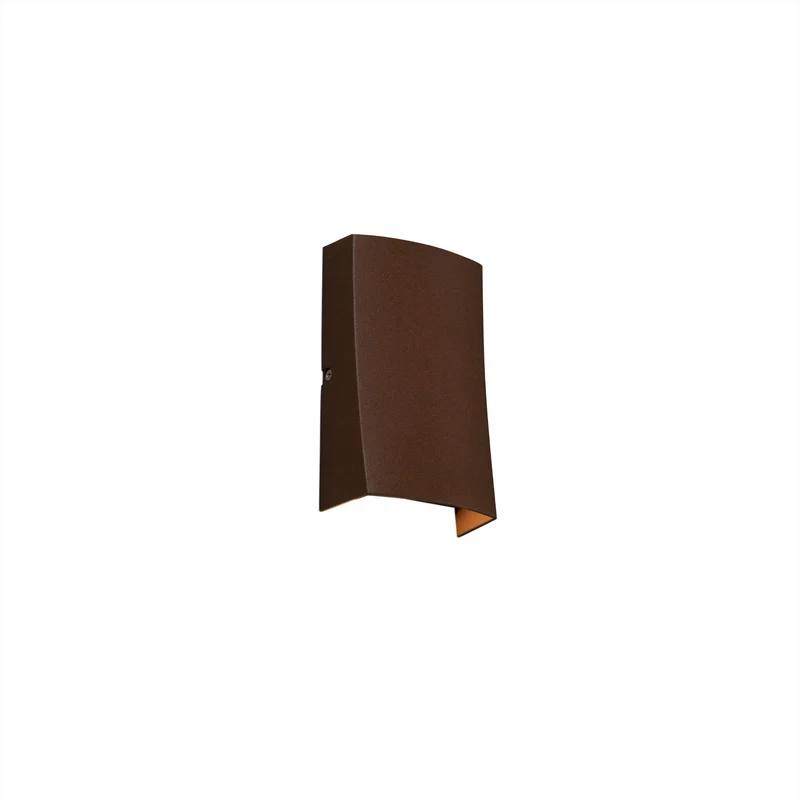 Aplique de exterior Faro Nairobi 15cm LED marrón oxido 3000K IP54 70832