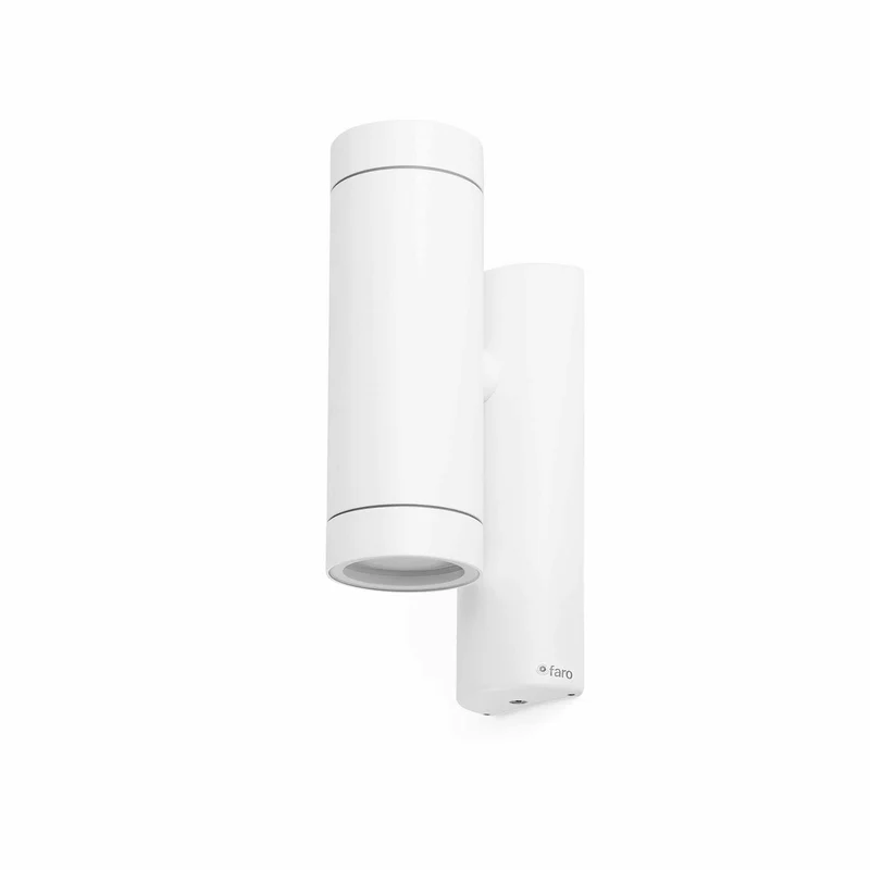 Aplique de exterior Faro Steps 24cm 2 luces GU10 LED blanco mate IP44 75500