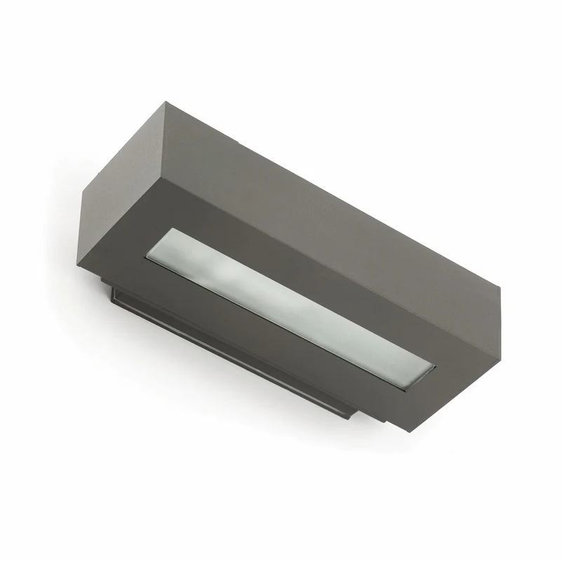 Aplique de exterior Faro West E27 LED gris oscuro IP54 opal 70899
