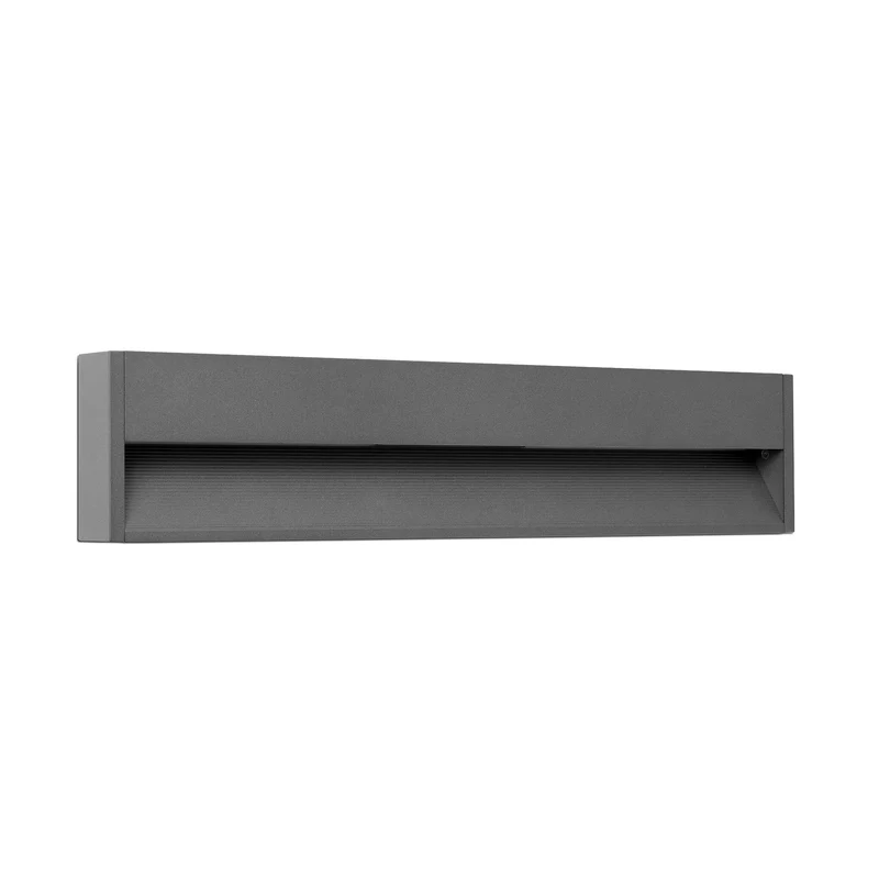 Aplique de exterior Faro Grada 13cm LED gris oscuro 3000K IP54 opal 60cm 70910 para jardín