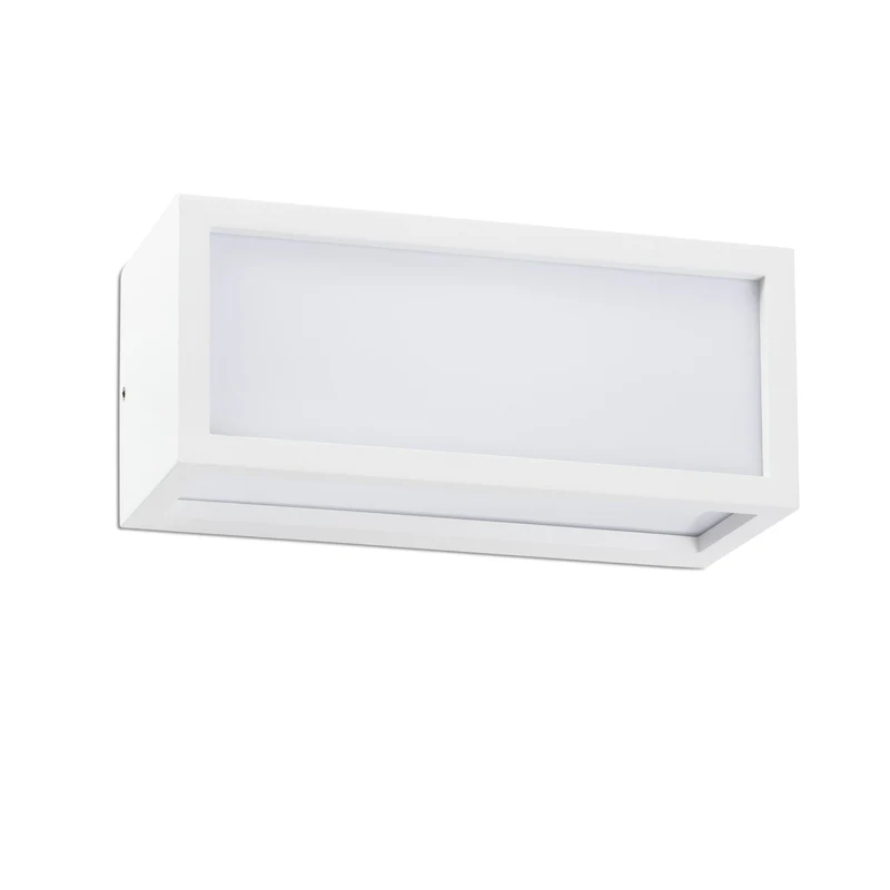 Aplique de exterior Faro Tejo 11cm E27 LED blanco mate IP54 opal 70573B