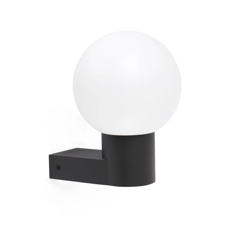 Aplique de exterior Faro Moon 26cm E27 LED gris oscuro IP44 opal 74432A-01