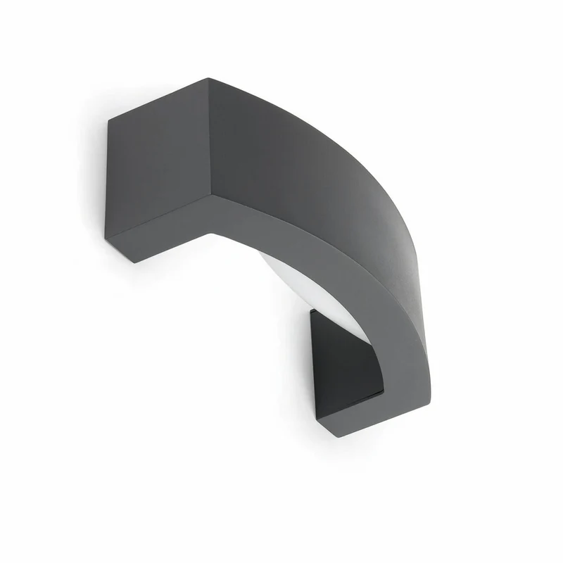 Aplique de exterior Faro Ancora E27 LED gris oscuro IP44 opal 74401