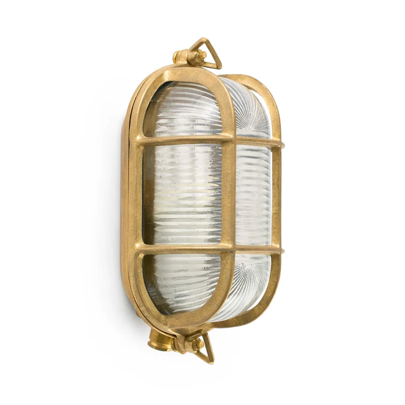 Aplique de exterior Faro Cabo 11cm E27 LED latón IP44 70998