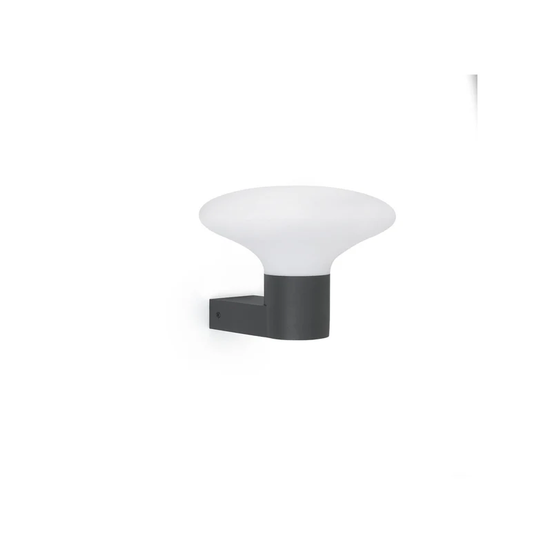 Aplique de exterior Faro Blubs 20cm E27 LED gris oscuro IP44 opal 74432A-03