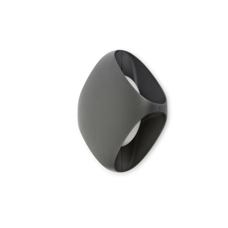 Aplique de exterior Faro Bu-oh 16cm LED gris oscuro 3000K IP65 opal 71212