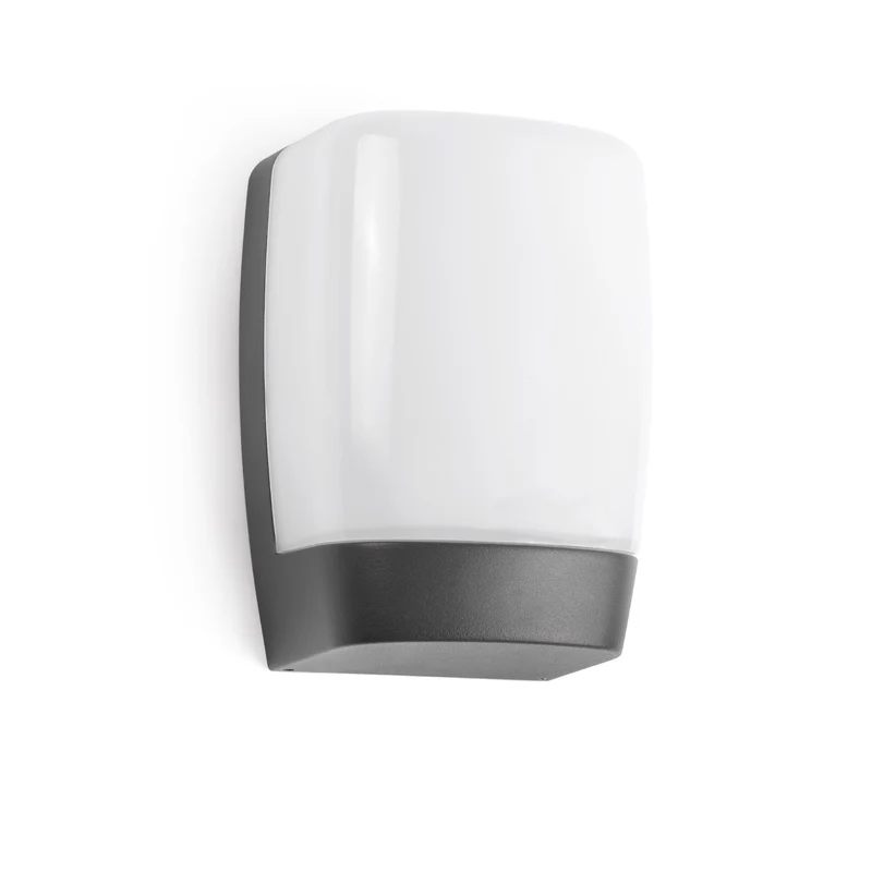 Aplique de exterior Faro Pol 22cm LED gris oscuro 3000K IP54 opal 70829