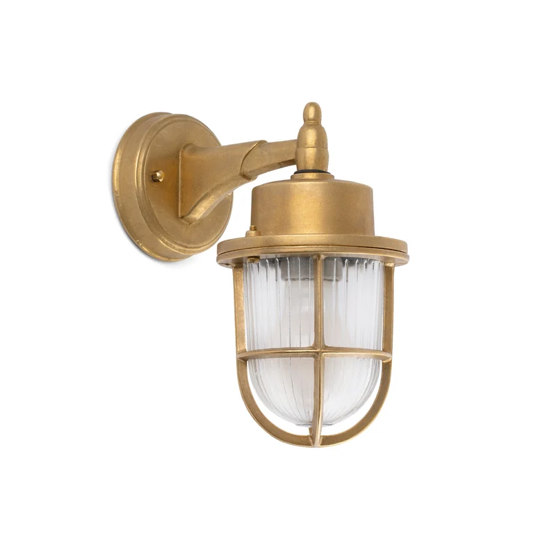 Aplique de exterior Faro Nahir 23cm E27 LED latón IP44 70992