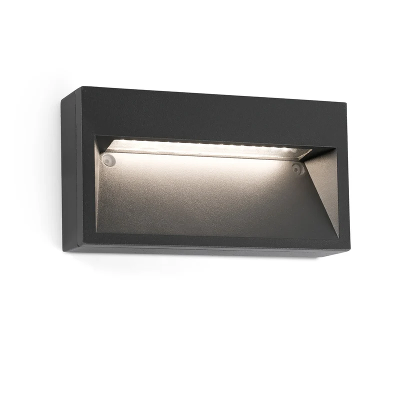 Aplique de exterior Faro Path 10cm LED gris oscuro 3000K IP44 70508