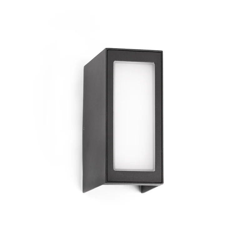 Aplique de exterior Faro Log 17cm LED gris oscuro 3000K IP54 opal 70264