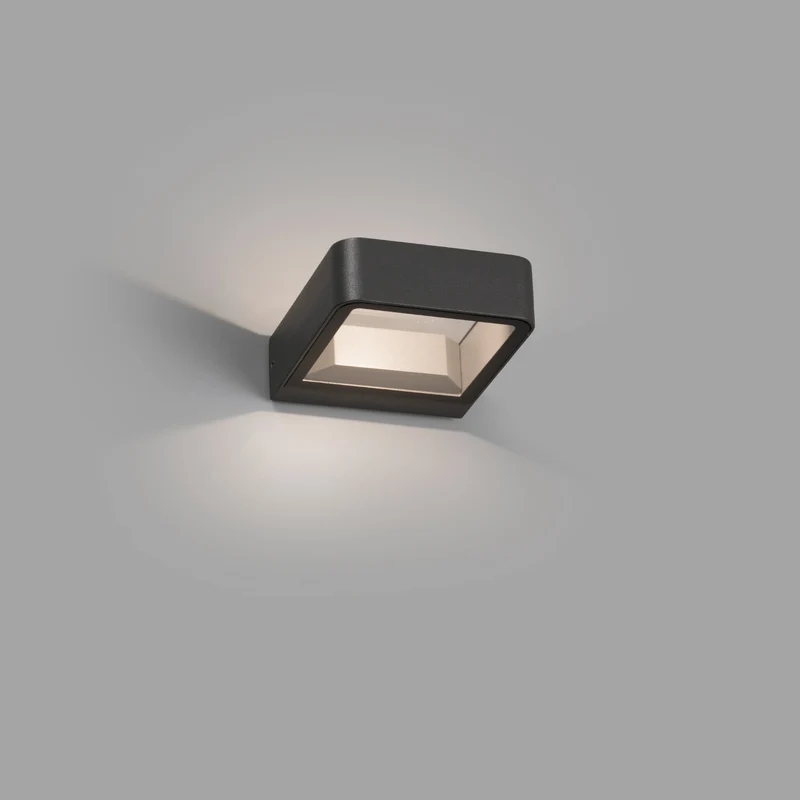 Aplique de exterior Faro Axel 14cm LED gris oscuro 3000K IP65 71273 para jardín