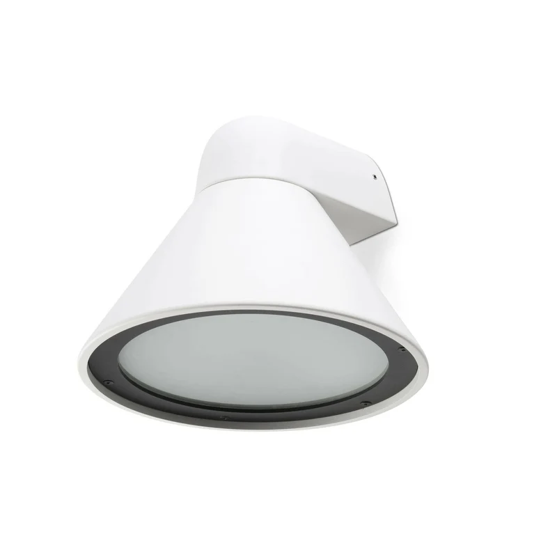 Aplique de exterior Faro Pals 26cm E27 LED blanco mate IP65 opal 70290