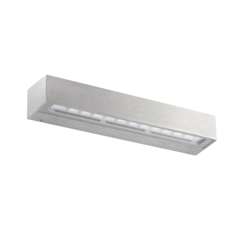 Aplique de exterior Faro Tacana LED aluminio satinado 3000K IP65 opal 71049