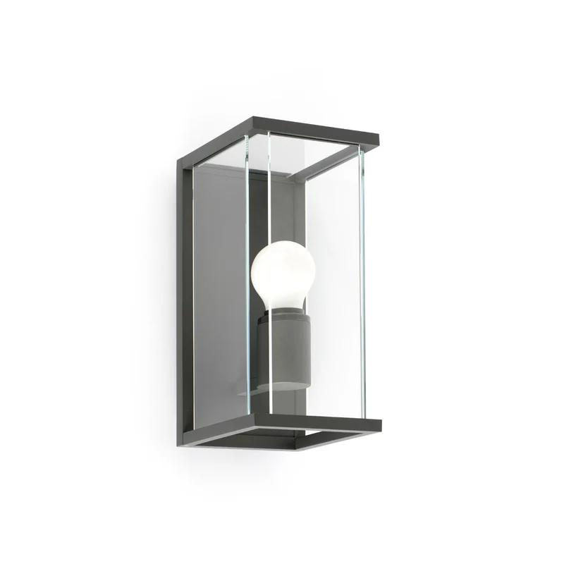 Aplique de exterior Faro Nala 29cm E27 LED gris oscuro IP54 70773
