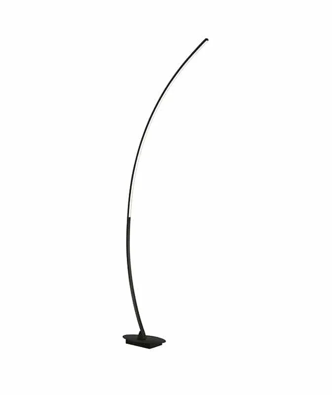 Lámpara de pie Trio Solo LED negro mate 3000K 158cm R