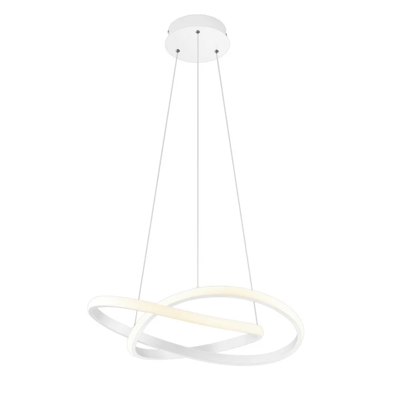 Lámpara de techo colgante Trio Course LED blanco mate 4000K regulable 150cm R