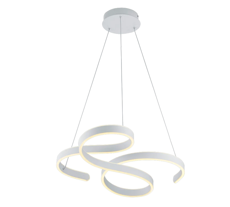 Trio Francis Lámpara colgante LED de metal blanco mate 3