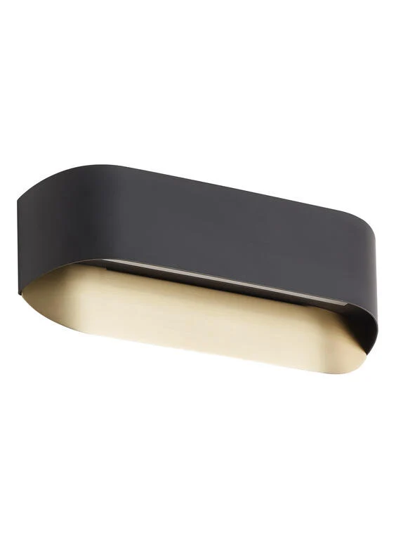 Aplique de pared MDC Nora LED negro latón 3000K 14W 576305902