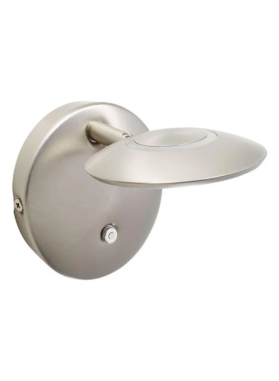 Aplique de pared MDC Zenit LED níquel satinado 3000K regulable 7W 575099702