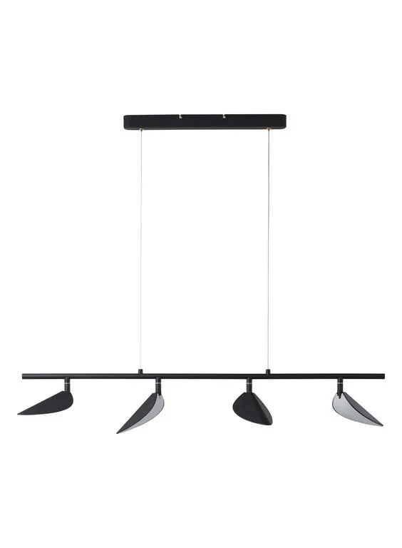 Lámpara colgante MDC Senda LED 4 luces negro 3000K 28W 577839102