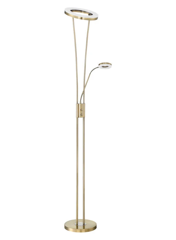 Lámpara de pie de salón MDC Anello LED dorado 3000K 30W 576084302