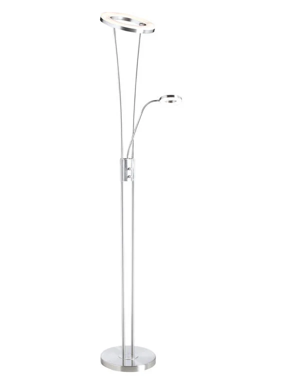 Lámpara de pie de salón MDC Anello LED cromo 3000K 30W 576083502