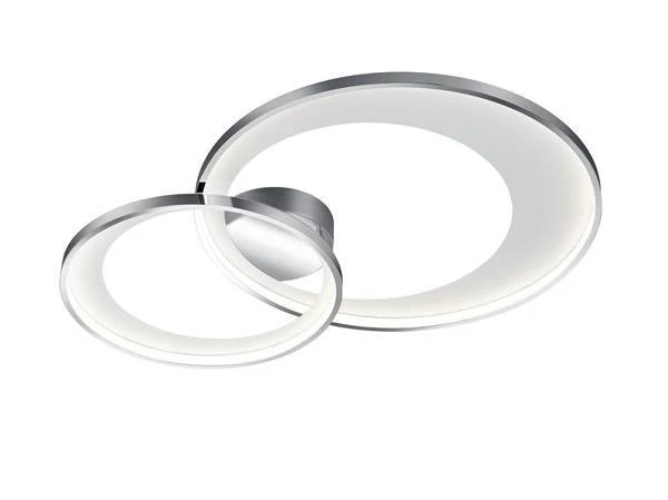 Plafón de techo Trio Granada grande LED cromo 3000K regulable 85cm 673890206