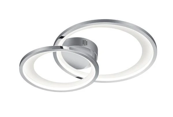 Plafón de techo Trio Granada LED cromo 3000K regulable 59cm 673810206