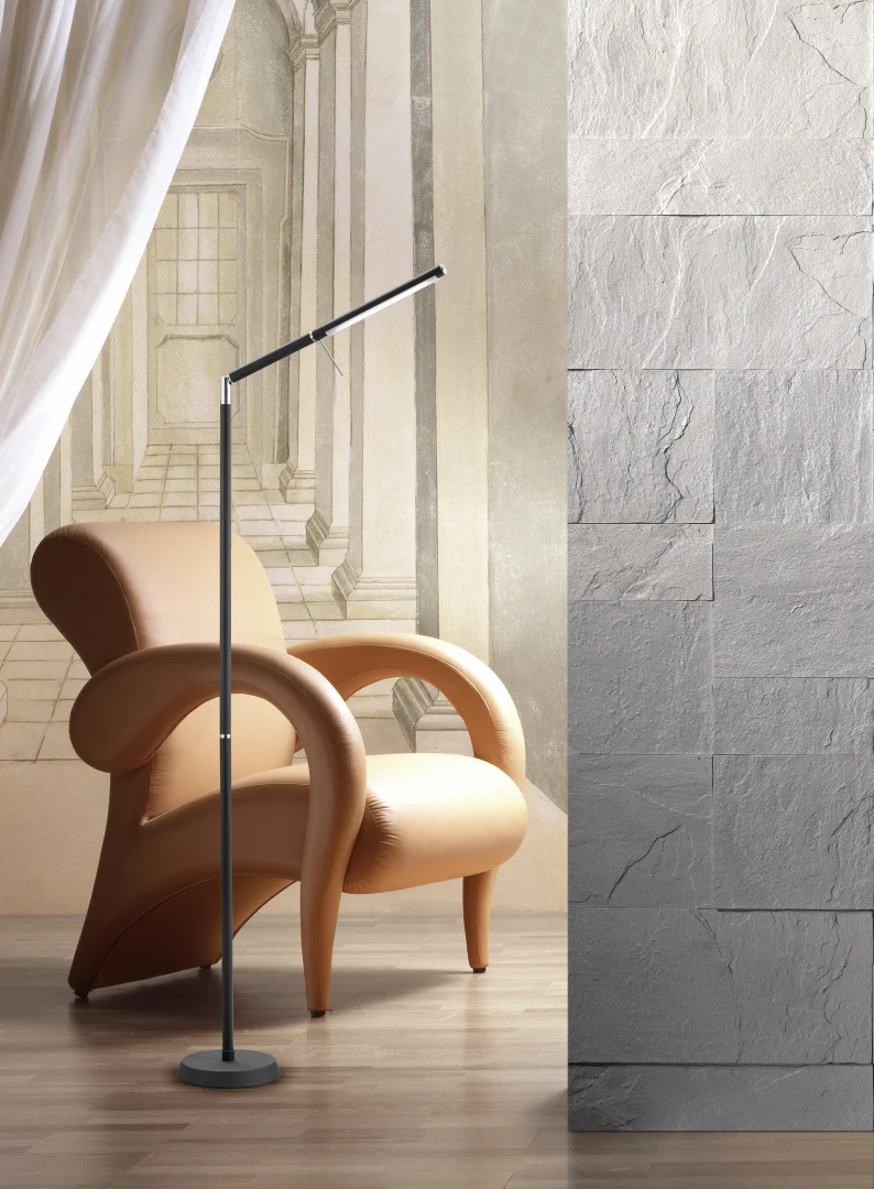 Lámpara de pie Trio Filigran LED negro mate 3000K 162cm 4