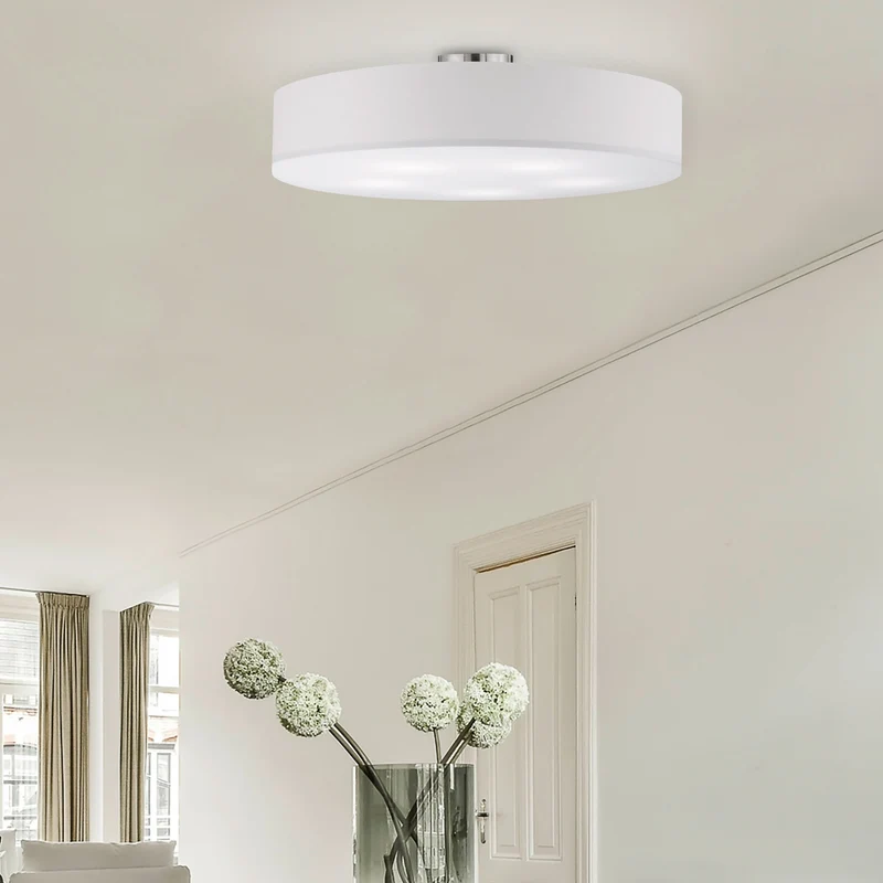 Plafón de techo Trio Hotel 5 luces blanco Ø65cm 603900501