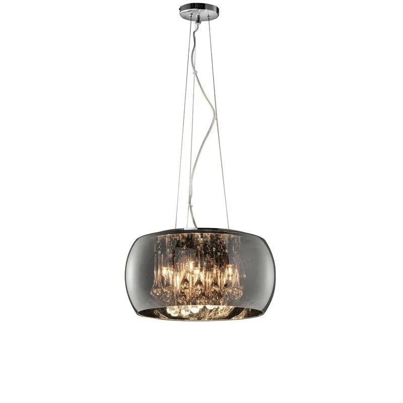 Lámpara de techo colgante Trio Vapore 5 luces vidrio cromo 150cm 3