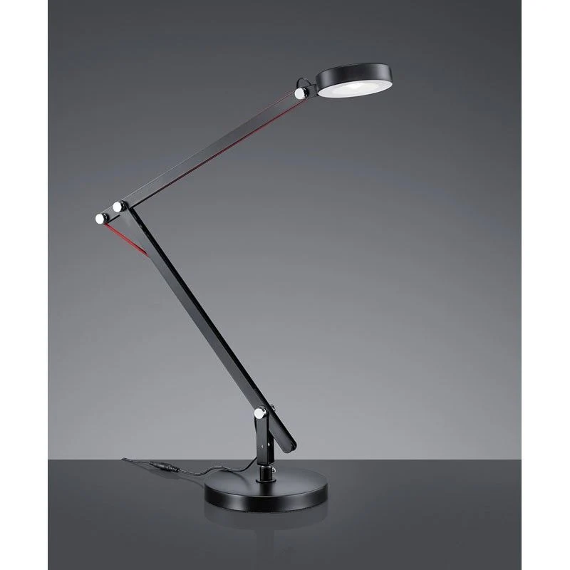 Lámpara de sobremesa grande Trio Amsterdam LED negro 3000K 90cm 527920102