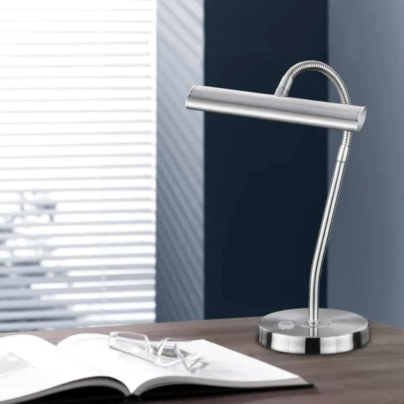 Flexo de sobremesa Trio Curtis LED níquel mate 3000K táctil 5