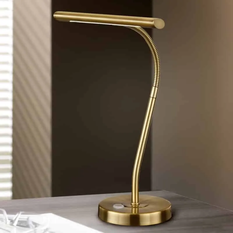 Flexo de sobremesa Trio Curtis LED bronce viejo 3000K táctil 5