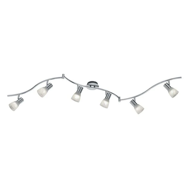 Foco Trio Levisto LED 6 luces níquel mate 3000K 180cm 871010607