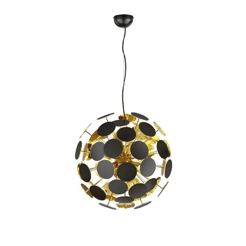 Lámpara de techo colgante Trio Discalgo 6 luces negro mate 150cm 309900632