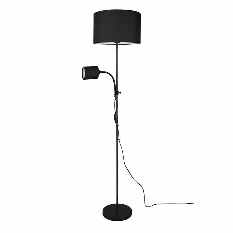 Lámpara de pie Trio Owen negro 160cm R