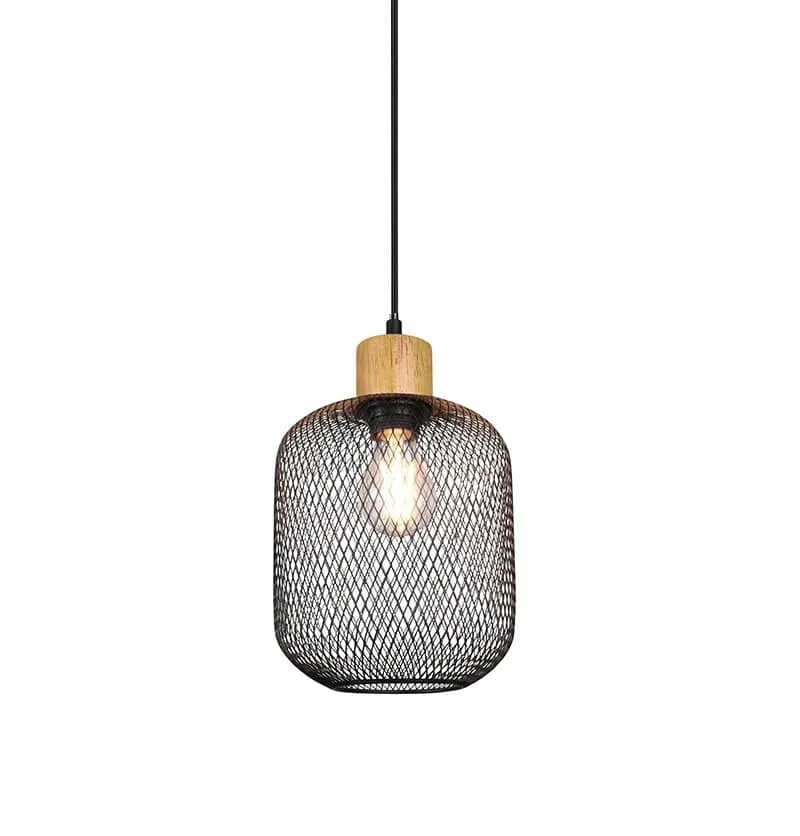 Lámpara de techo colgante Trio Calimero negro mate 150cm R para salón y comedor